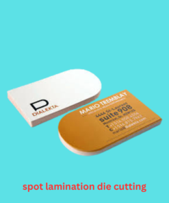 spot lamination die cutting business card
